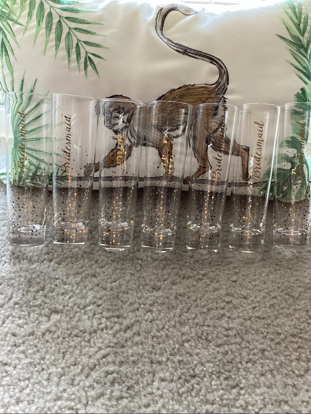 “Bride” & 'Bridesmaid' Champagne Toasting Glasses🥂 with Gold Script
